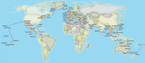 itinéraire OCEANIA tour du monde 2021