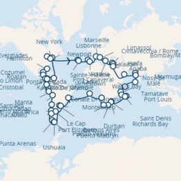 itinéraire de la croisière tour du monde Costa 2021