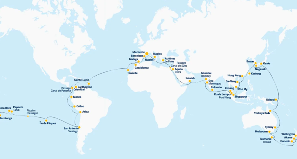 tour du monde en 4 mois croisiere