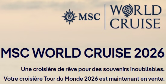 Croisière tour du monde MSC 2026